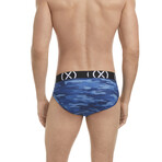 (X) Sport No-Show Brief 3-Pack // Varsity Navy + Power Blue + Tech Camo Denim (L)