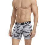 (X) Sport Boxer Brief 3-Pack // 6" // Black + Lead + Tech Camo Gray (S)