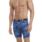 (X) Sport Boxer Brief 3-Pack // 9" // Varsity Navy + Power Blue + Tech Camo Denim (M)