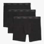 Cotton Stretch Boxer Brief 3-Pack // 6" Inseam // Black (M)