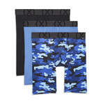 (X) Sport Mesh Boxer Brief 3-Pack // 9" // Black + Dark Denim + Camo Denim (XL)