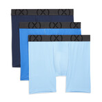 (X) Sport Mesh Boxer Brief 3-Pack // 6" // Varsity Navy + Power Blue + Alaskan Blue (XL)