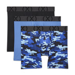 (X) Sport Mesh Boxer Brief 3-Pack // 6" // Black + Dark Denim + Camo Denim (M)