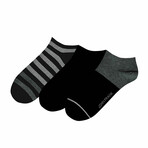 Ankle Socks 3-Pack // Gray + Black