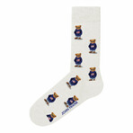 Bear Long Socks // White