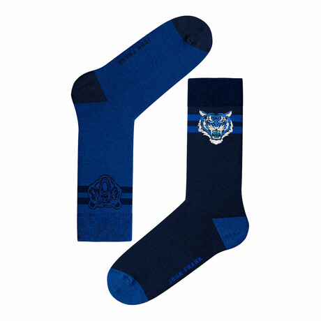 Blue Tiger Long Socks 2-Pack // 21W // Multi