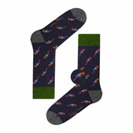 Parrot Long Socks // Navy