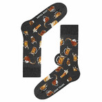 Beer Long Socks // Gray
