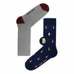 Beer Long Socks 2-Pack // 21W // Multi