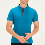 Short Sleeve Henley // Dark Turquoise (S)