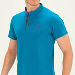 Short Sleeve Henley // Dark Turquoise (S)