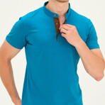 Short Sleeve Henley // Dark Turquoise (S)