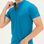 Short Sleeve Henley // Dark Turquoise (S)