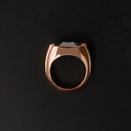 Swarovski Crystal Ring // 18k Solid Rose Gold (8.5)