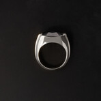 Swarovski Crystal Ring // 18k Solid White Gold (8.5)