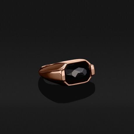 Swarovski Crystal Ring // 18k Solid Rose Gold (8.5)