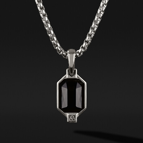 Swarovski Crystal Pendant // 18k Solid White Gold