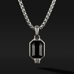 Swarovski Crystal Pendant // 18k Solid White Gold