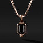 Swarovski Crystal Pendant // 18k Solid Rose Gold