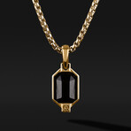 Swarovski Crystal Pendant // 18k Solid Yellow Gold