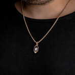 Swarovski Crystal Pendant // 18k Solid Rose Gold