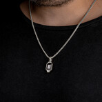 Swarovski Crystal Pendant // 18k Solid White Gold