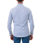 Floral Interior Reversible Cuff Button-Down Shirt // Gray (XL)