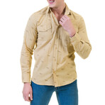 Safari Reversible Cuff Button-Down Shirt // Tan (M)