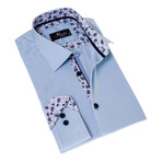 Reversible Cuff Button-Down Shirt // Blue (S)