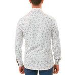 Floral Reversible Cuff Button-Down Shirt // White (M)