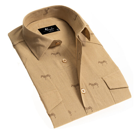 Safari Reversible Cuff Button-Down Shirt // Tan (XS)