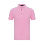 Carson Short Sleeve Polo Shirt // Pink (XL)