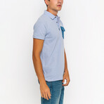 Hunter Short Sleeve Polo Shirt // Blue (XL)