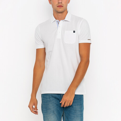 Ethan Short Sleeve Polo Shirt // White (S)