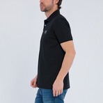 Cole Short Sleeve Polo Shirt // Black (L)