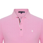 Carson Short Sleeve Polo Shirt // Pink (L)