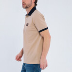 Edward Short Sleeve Polo Shirt // Beige (M)