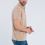 Lucas Short Sleeve Polo Shirt // Beige (L)