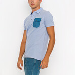 Hunter Short Sleeve Polo Shirt // Blue (M)