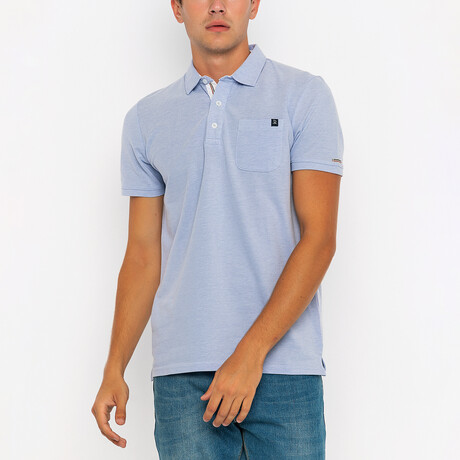 Zach Short Sleeve Polo Shirt // Blue (S)