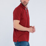 Evan Short Sleeve Polo Shirt // Bordeaux (L)