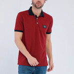 Otis Short Sleeve Polo Shirt // Bordeaux (S)