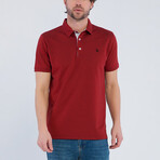 Evan Short Sleeve Polo Shirt // Bordeaux (XL)