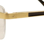 Men's CT0201O-002 Rimless Rectangular Eyeglasses // Gold