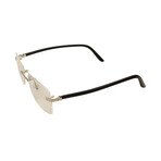 Men's CT0216OA-004 Rimless Rectangular Eyeglasses // Silver + Black