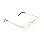 Men's CT0109O-002 Rimless Round Eyeglasses // Silver