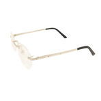 Men's CT0109O-002 Rimless Round Eyeglasses // Silver