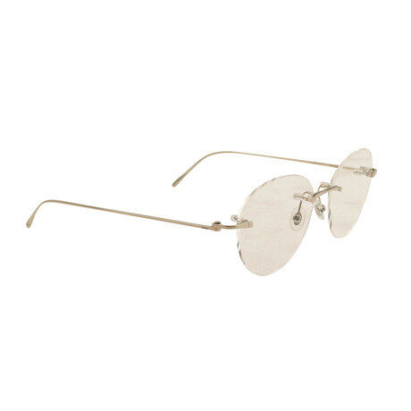 Men's CT0094O-001 Rimless Round Eyeglasses // Silver