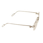 Men's CT0171O-002 Rectangular Rimless Eyeglasses // Silver + 18K Gold