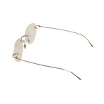 Men's CT0094O-001 Rimless Round Eyeglasses // Silver